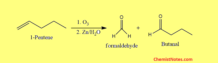 Ozonolysis of pentene