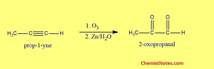 Ozonolysis of propyne