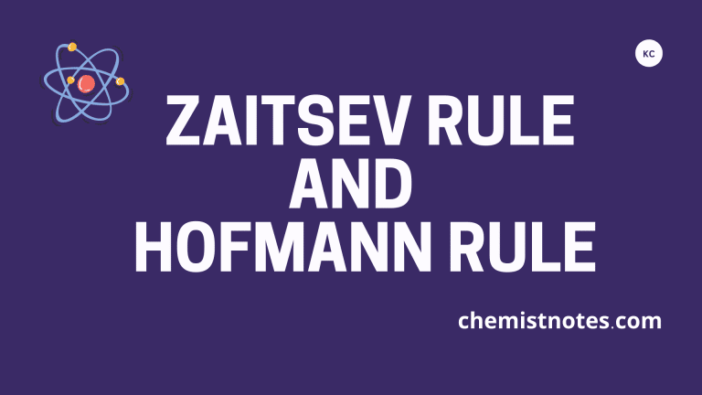 zaitsev and hofmann rule