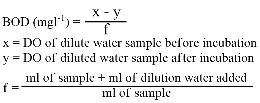 Biological Oxygen Demand Bod Basic Concept And Calculation