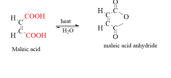 cis converted to acid anhydride