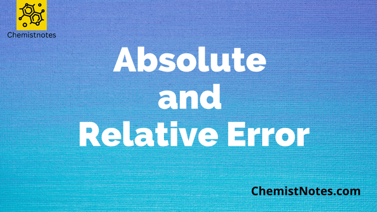 Absolute and Relative Error