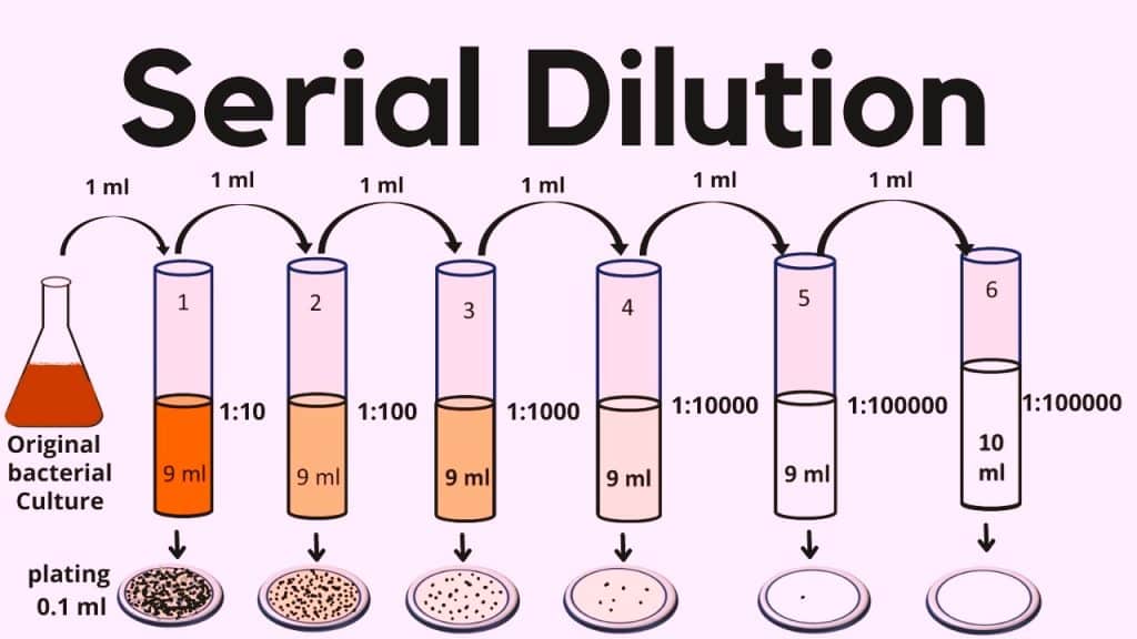 Serial dilution method 
Isolation of bacteria by dilution method