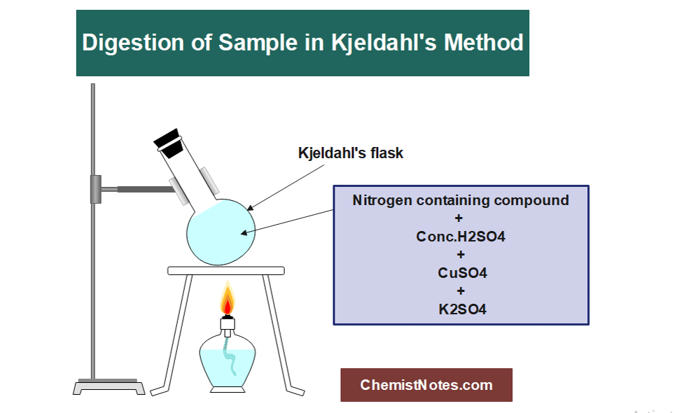 Kjeldahl's method procedure