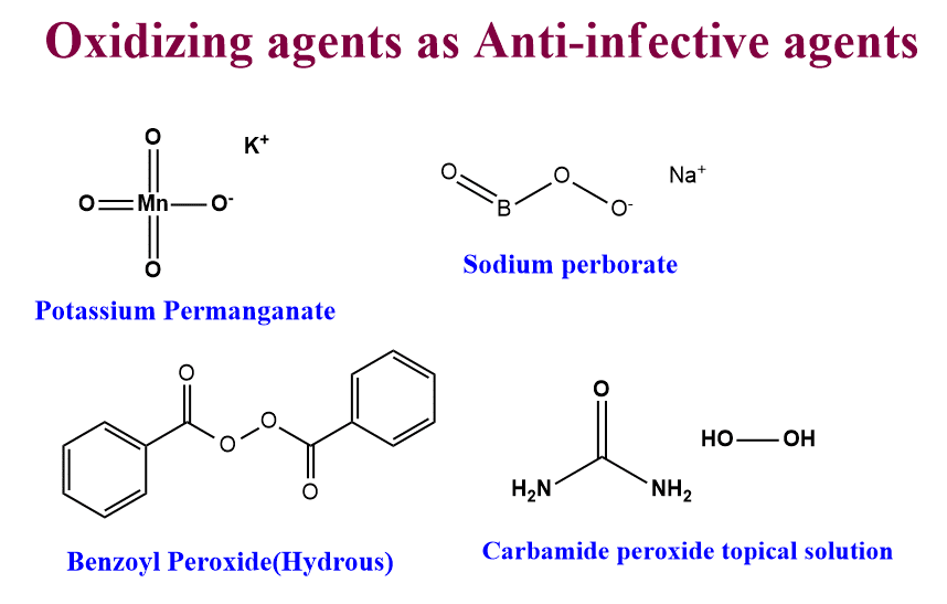 Oxidizing agents as anti-disinfectant agents