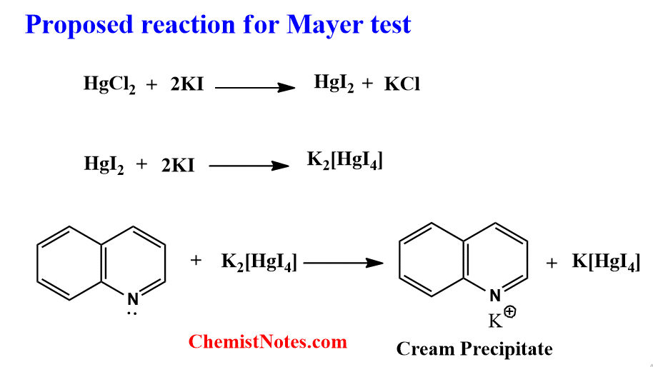 Reaction of Mayer test