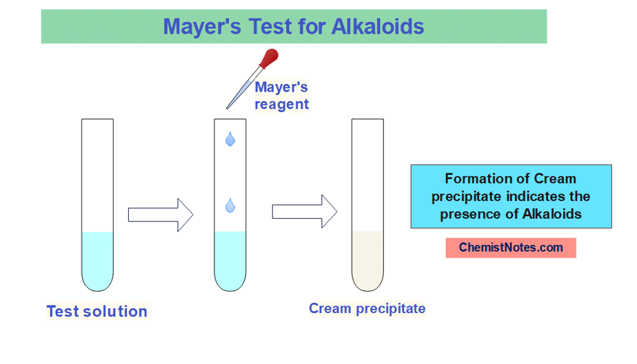 Mayer's test for alkaloids