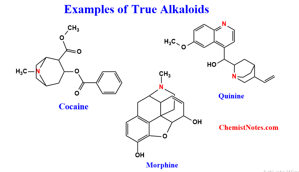 Examples of True alkaloids