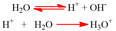 Self ionization of water