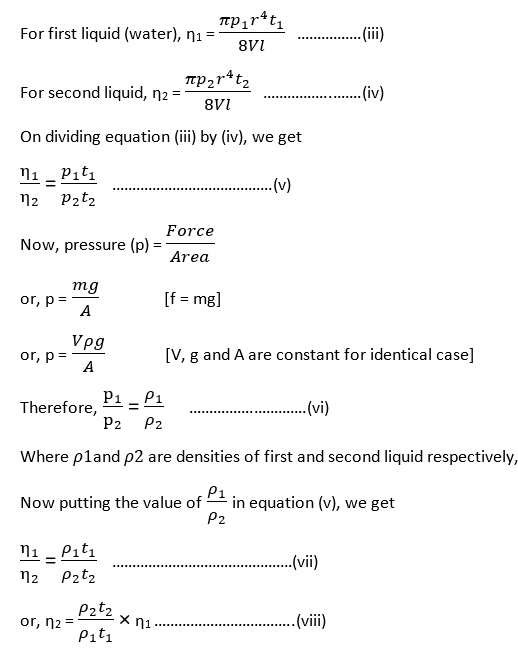 Determination of viscosity