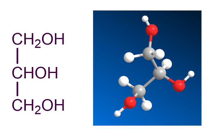 Structure of glycerol or glycerine
