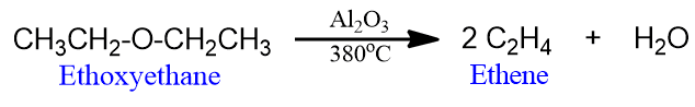 ethoxyethane to ethene
