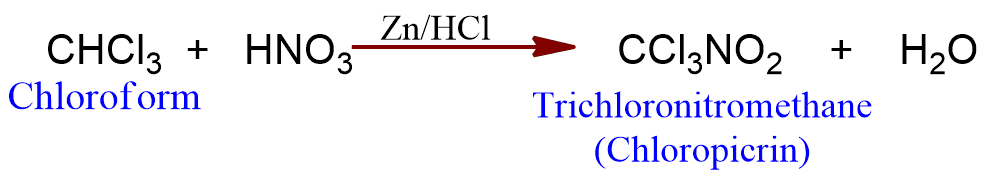 chloroform with nitric acid
