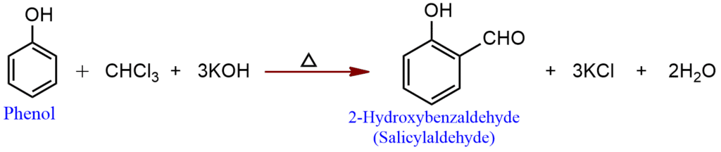 Riemer tiemer reaction of chloroform
