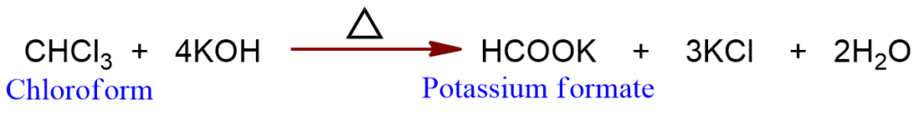 hydrolysis of chloroform
