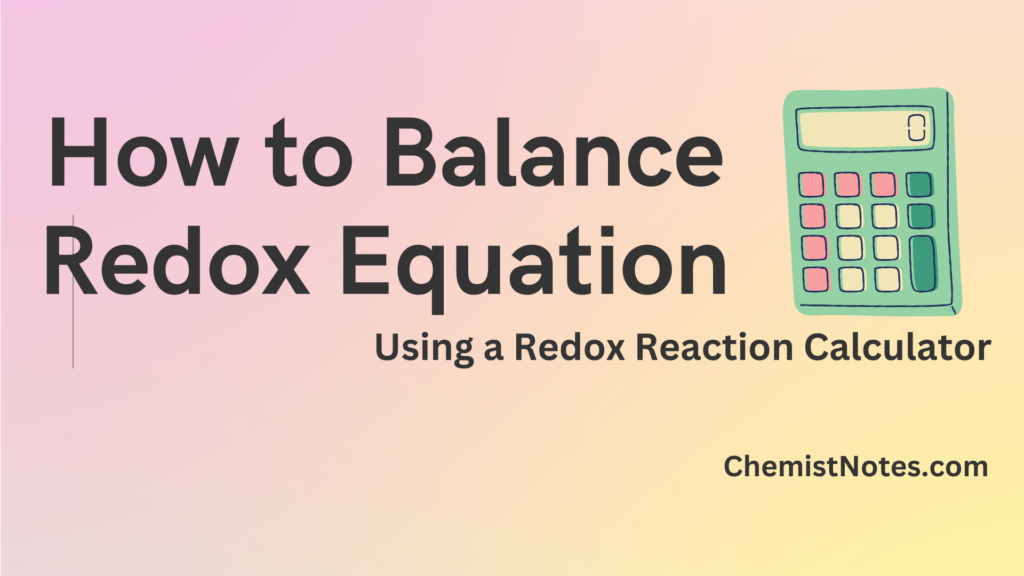 How to balance redox equations
