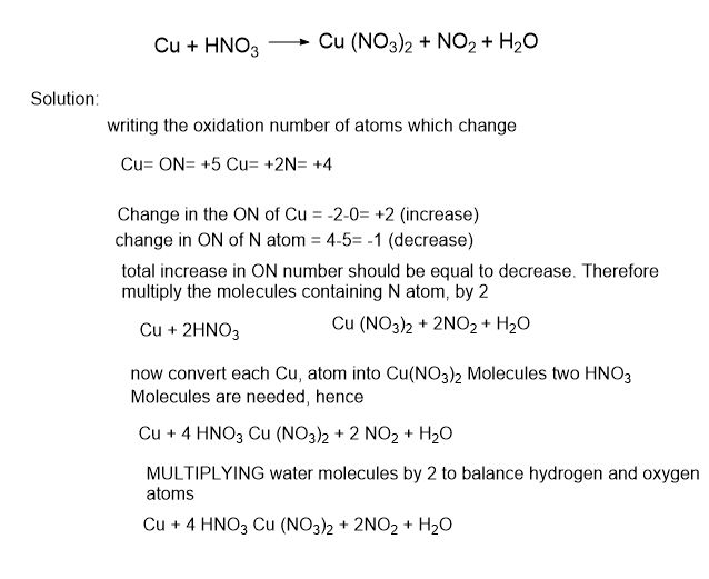 Balancing Redox Equations by Oxidation Number method